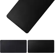 Double-Sided Desk Pad, Leather Table Mat Large Mouse Pad Waterproof and Anti-fouling Sticker Laptop Desk Mat Dual-Purpose Desk Writing Mat/Black+Black(70x160cm/27.56x62.99in)