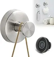 Luxehold No Drill Suction Cup Hooks for Shower, Home So Suction Hooks, Silver (2 Pack)