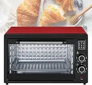 48L Commercial Pizza Oven, Countertop Electric Mini Oven with 3 Heating Functions, 120-250 ℃ Adjustable Temperature and 60 Min Timer, for Hotel Restaurant Home Baked