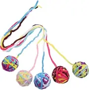 BESPORTBLE 5pcs Cat Wool Bell Balls Lightweight Interactive Cat Teasing for Indoor Fun Plush Teasers to Stimulate Curiosity and Encourage Play