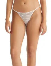 [Calvin Klein] Allover Lace String Thong in Pink