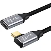 CLink CL-CABC-25B USB 3.1 Gen 2 USB-C Extension Cable - 25cm 10Gbps - 100W - Right Angled - Reversible Design [CL-CABC-25B]