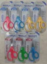 WESTCOTT 7 Scissors For Kids, Assorted Colors, 3 Pointed Tip and 4 Blunt Tip