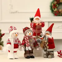 在飛比找ETMall東森購物網優惠-圣誕老人公仔玩偶電動音樂老人雪人擺件圣誕節平安夜兒童玩具娃娃