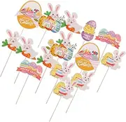 Milisten 20pcs Easter Vase Picks Set Egg Rabbit Decorative Picks for Stunning Table Centerpieces for Easter Day Celebrations Home Decor DIY Your Unique