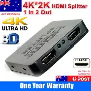 1080P HDMI Splitter Amplifier 1 In 2 Out Video Duplicator Full HD 3D Foxtel DVD