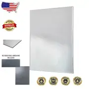 Sleek Frameless Wall-Mounted 16" x 20" Decorative Mirror - No Assembly Required