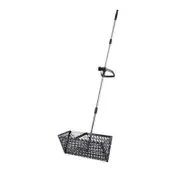 Sand Rake Sand Sifter Convenient Large Telescopic Handle Multifunctional Sifting Easy Cleanup Carbon Steel Scooper Deep Spade Black