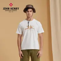 在飛比找momo購物網優惠-【JOHN HENRY】變色龍短袖T恤-白色