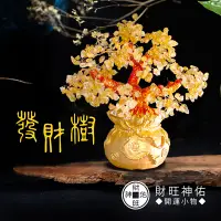 在飛比找PChome24h購物優惠-財旺神佑 招財黃水晶開運發財樹聚寶盆