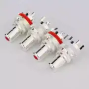 Audio 4pcs Silver Plated RCA Socket Female Connector Phono Chassis Panel Mount