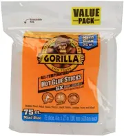 2 Pack Gorilla High-Temp Mini Glue Sticks 75/Pkg-.27"X4" 3027502
