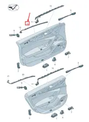 NEW AUDI A6 4A C8 FRONT RIGHT DOOR LIGHT FIBRE 4K0947206 (for: Audi)