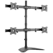 13 - 27" Inch 8kg Vertical Quad 4 LCD Monitor Freestanding Desktop Stand VESA