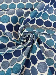 2.875 yards Lillian August Jordan Aqua Blue Geometric Jacquard Upholstery Fabric