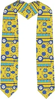 [SKKNT] School Bus Print Print Graduation Shawl Stole For Academic Commencements Honor Sash Congratulations Gift