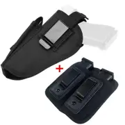 Tactical Pistol Belt OWB Gun Holster & Double Magazine Pouch Mag Concealed Carry