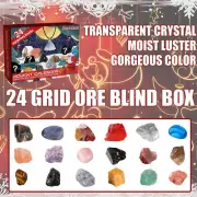 Crystals Advent Calendar 2022 for Kids with 24 Days Christmas, Natural Rock Ston