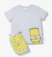 NEW PETER ALEXANDER THE SIMPSONS BART PJ SET TOP & SHORT JNR KIDS Sz 5 $59.95