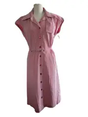 Greentree by Walden Women's Dress Size 16-1/2 Red White Striped Knit NOS NWT