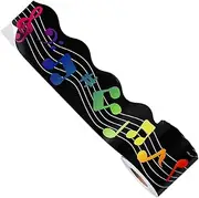 NOLITOY Music Border Bulletin Board Stickers Rolled Trim Versatile Decor Self-adhesive School Office Home