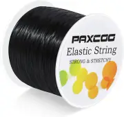 Paxcoo Black Stretch Bead Cord - Elastic String for Jewelry Making, Black