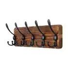 Wood Coat Rack Hook Hanger Heavy Duty Coat Hook Rack for Robe Towel Entryway