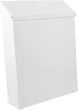 NOLITOY Box Hanging Mail Organizer Large Letter Outdoor Creative Slot Rustic Outside Name Garden Decorative Retro Decor White Iron