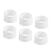 6Pcs Badminton Racket Racquet Handle Grip Fix Ring Grip Band Rubber Ring, White