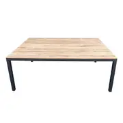 Tuscany 10 Seater Teak and Aluminium Dining Table - Outdoor Aluminium Tables