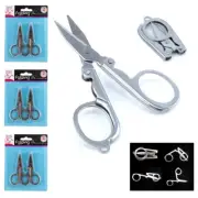6 Pc Stainless Steel Folding Pocket Crafts Sewing Scissors