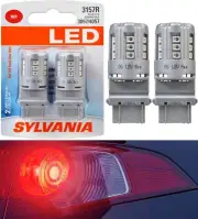 Sylvania LED Light 3157 Red Two Bulbs Rear Turn Signal Replacement Upgrade OE
