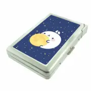 Moon Stars Em1 Cigarette Case with Built in Lighter Metal Wallet