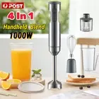 Hand Blender Electric 1000W Immersion Silent 4-in-1 Stick Mixer Food Whisk NEW