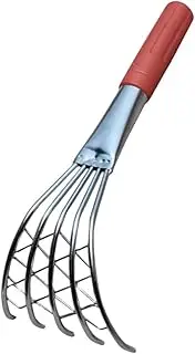 Beach Clamming Rake with Handle Metal Rake for Digging Oysters Clams Crabs Ergonomic Tool for Beach Hunting Gardening Durable Compact Design