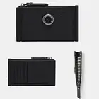 New Mimco Orbit Slim Wallet Black Coin Card Slots + Dust Bag