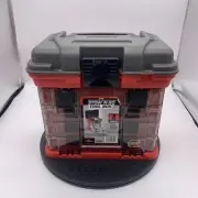 New Plano 1354 Stow N Go Tackle Box Craft Organizer Red /Grey & 4 StowAway trays