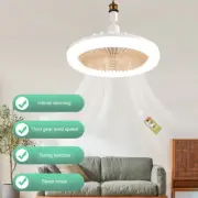 Dimmable Ceiling Fan Lamp +Remote Control Fan Lamp Modern Bedroom Decorative E27