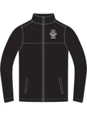 Black Soft Shell Jacket With Emb