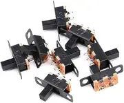 20pcs 50V 0.5A 6mm Mini Size Black SPDT Slide Switch 1P 2T Toggle Switch