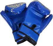HONMEET 1Pair Sparring Gloves PU Kickboxing Gloves for Widened Wrist Wraps Stylish Tiger Design for Practicing and Training