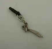 Sword charm cell phone charm ear cap dust plug