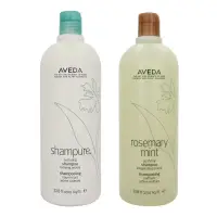 在飛比找環球Online優惠-AVEDA 純香洗髮菁/迷迭薄荷洗髮精 1000ml 附壓頭