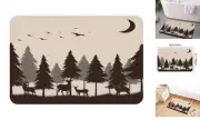 Forest Bath Rug Mountain Nature Tree Happy Camper RV Door Mat, Memory Foam