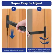 Door Hinge Adjustment Tool for .134 Gauge Commercial Door, Hinge Adjustment Wrench ,for Door Hinge R Black