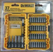 DeWalt 37 Piece Screw Driving Set In Hard Case Phillips Slotted Square Torx