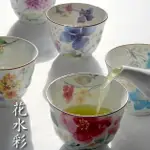 日本製 和藍 美濃燒 花水彩 茶具組