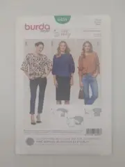 Burda Sewing Pattern 6458 Women's Blouse Pattern Size US 8-20 EUR 34-46 NEW
