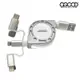 A-GOOD 金盛 FUS-0008 MicroUSB TYPE-C Lightning 8pin 三合一 1米 高速充電 傳輸線