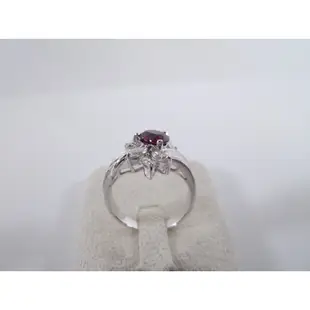 [卡貝拉精品交流] 1克拉天然紅寶石戒指 女戒 愛心 造型戒指 天然鑽石 18k金 母親節送禮